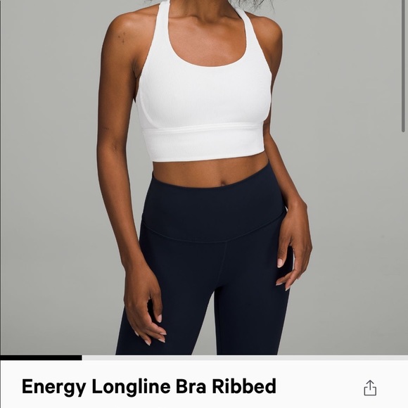 Lululemon energy white ribbed bra - Picture 1 of 3